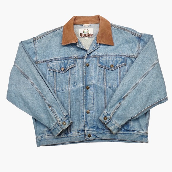 Woodlake Other - Vintage Woodlake Denim Jacket Rock N Roll Marathon Embroidered Blue Large